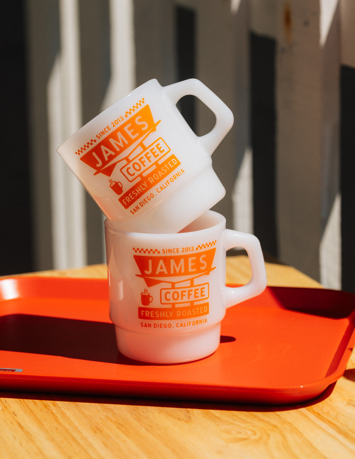 James Motel Milk Glass Mug James Coffee Co.