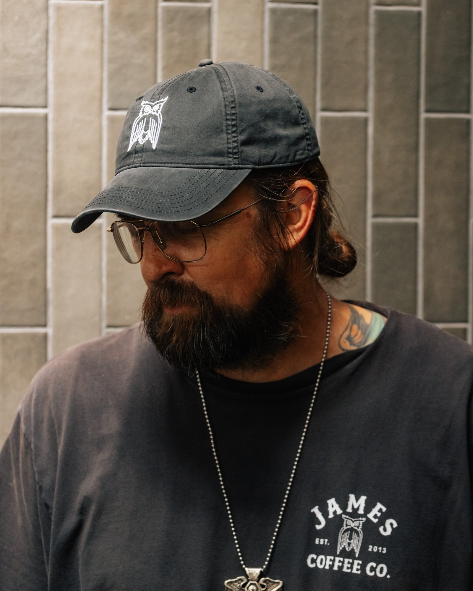 Embroidered Owl Dad Hat James Coffee Co.