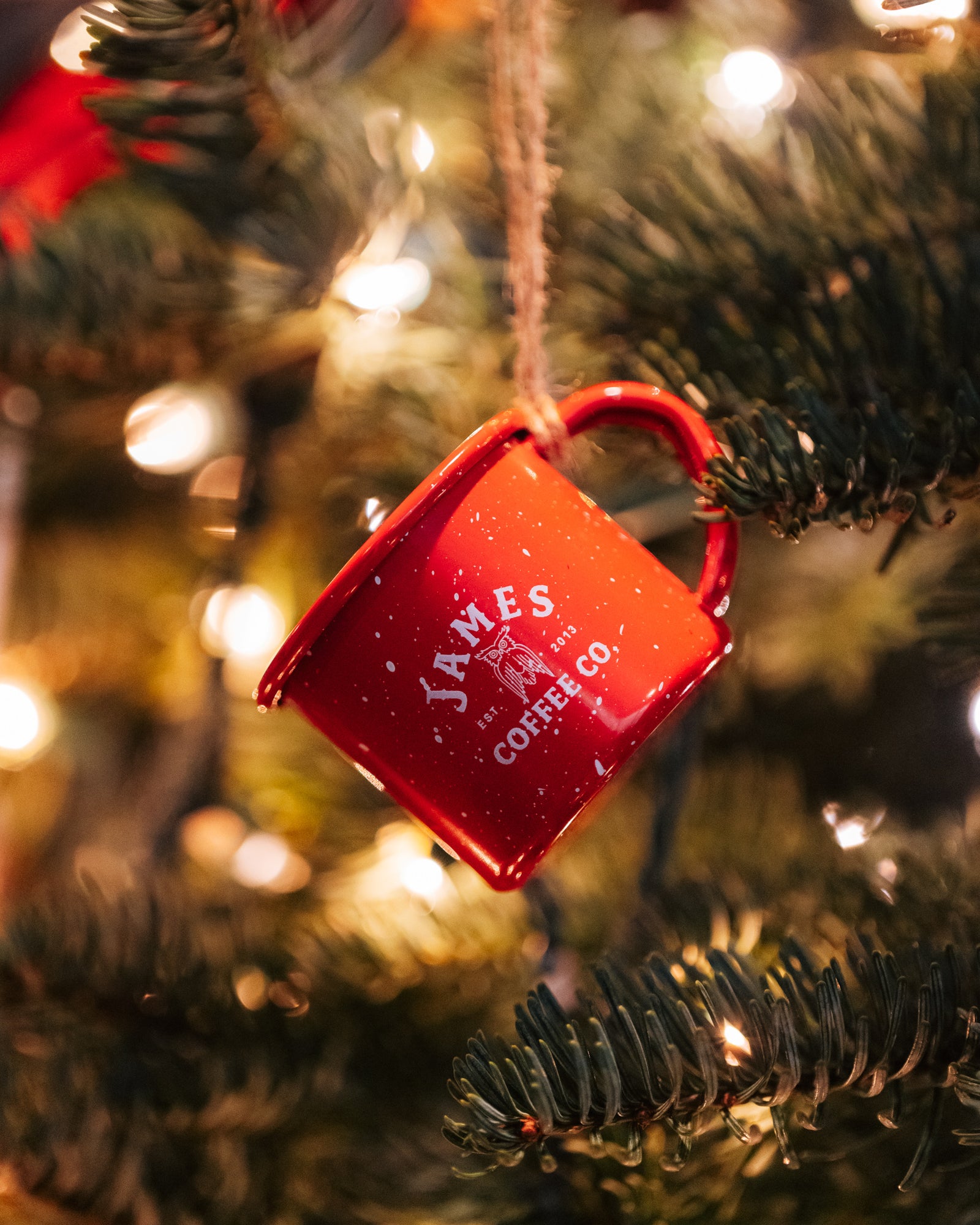 James Mini Enamel Coffee Mug Ornament