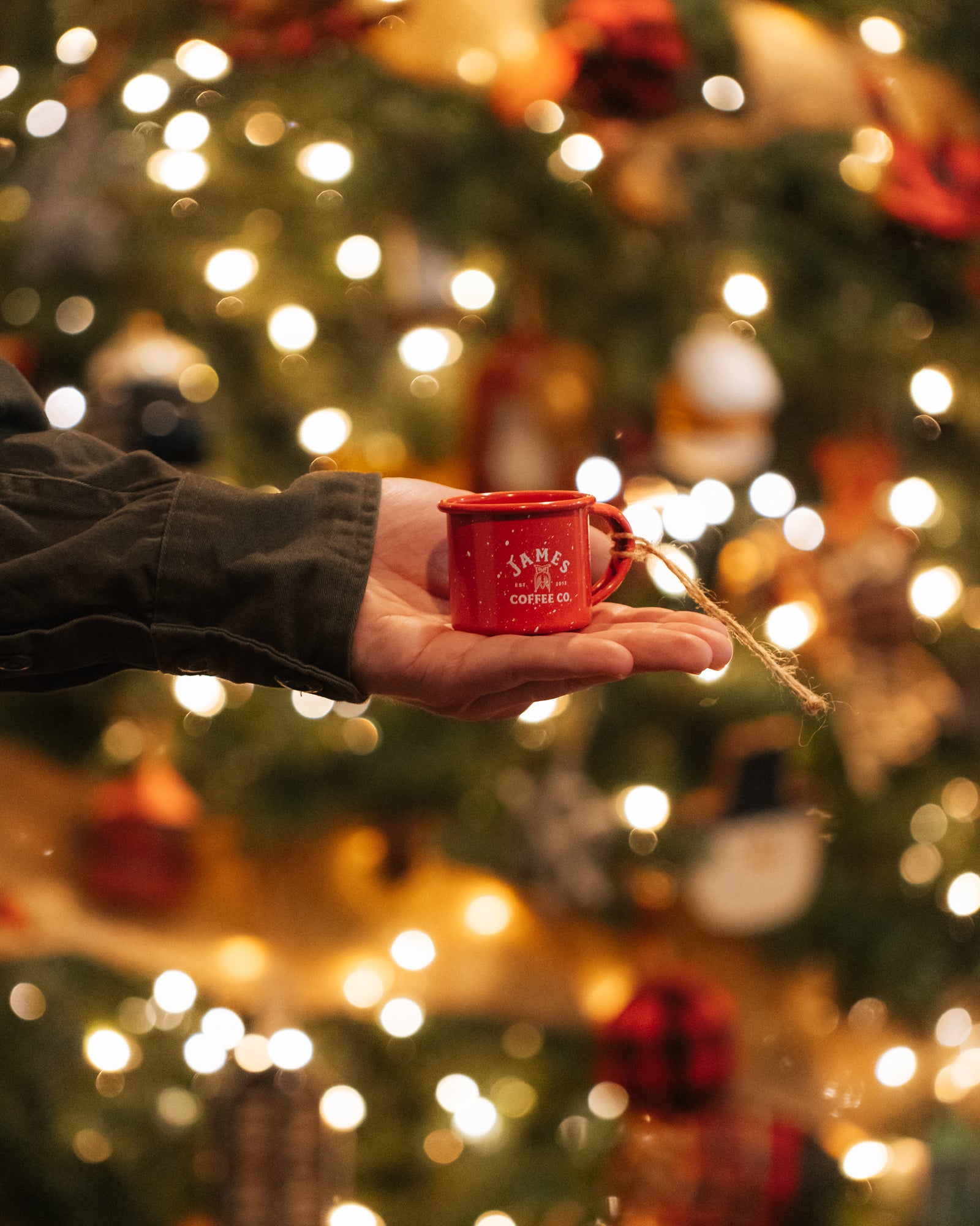 James Mini Enamel Coffee Mug Ornament