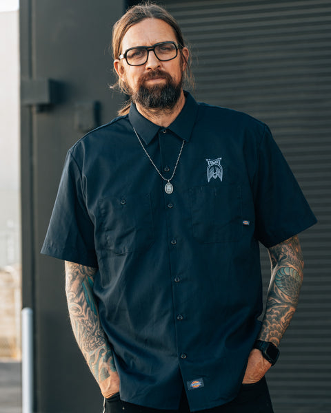 Navy Dickies Work Shirt - James Coffee Co