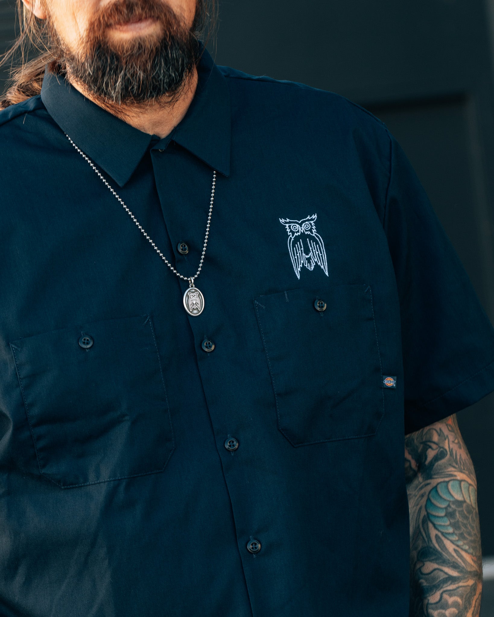 Navy Dickies Work Shirt - James Coffee Co