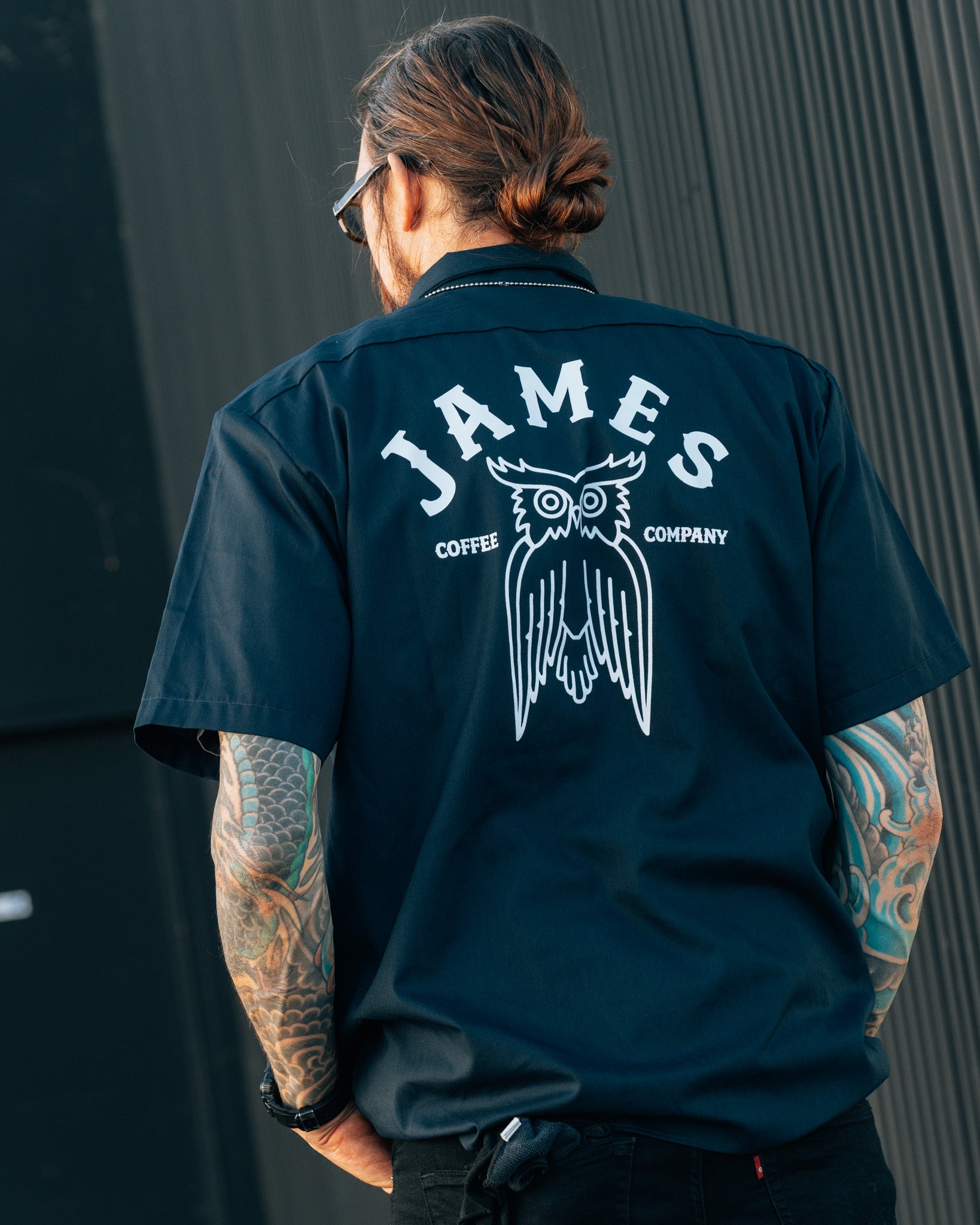 Navy Dickies Work Shirt - James Coffee Co