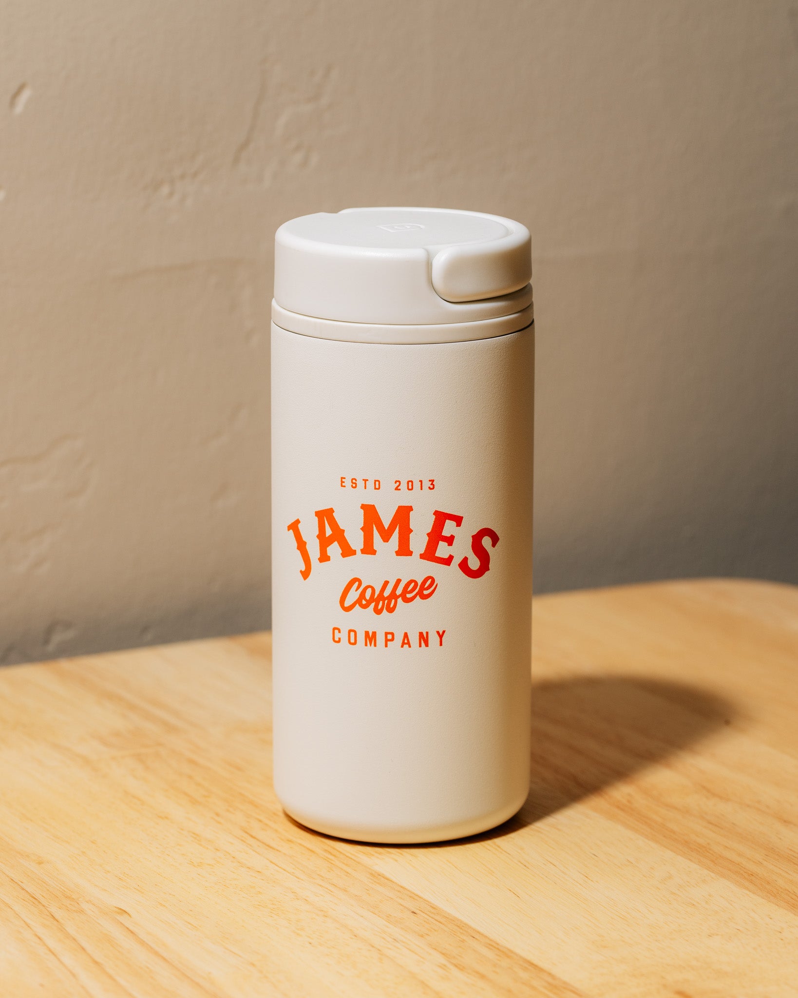 トランプ james coffee v1 12oz. Nomad Grip Tumbler (White) - James Coffee Co