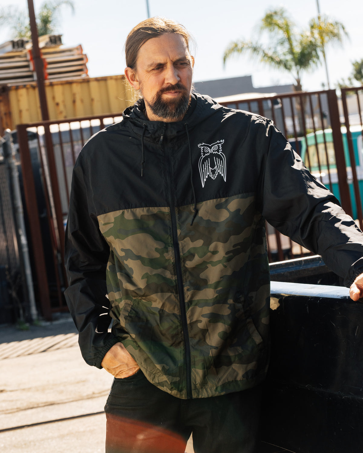 Camo Owl Windbreaker