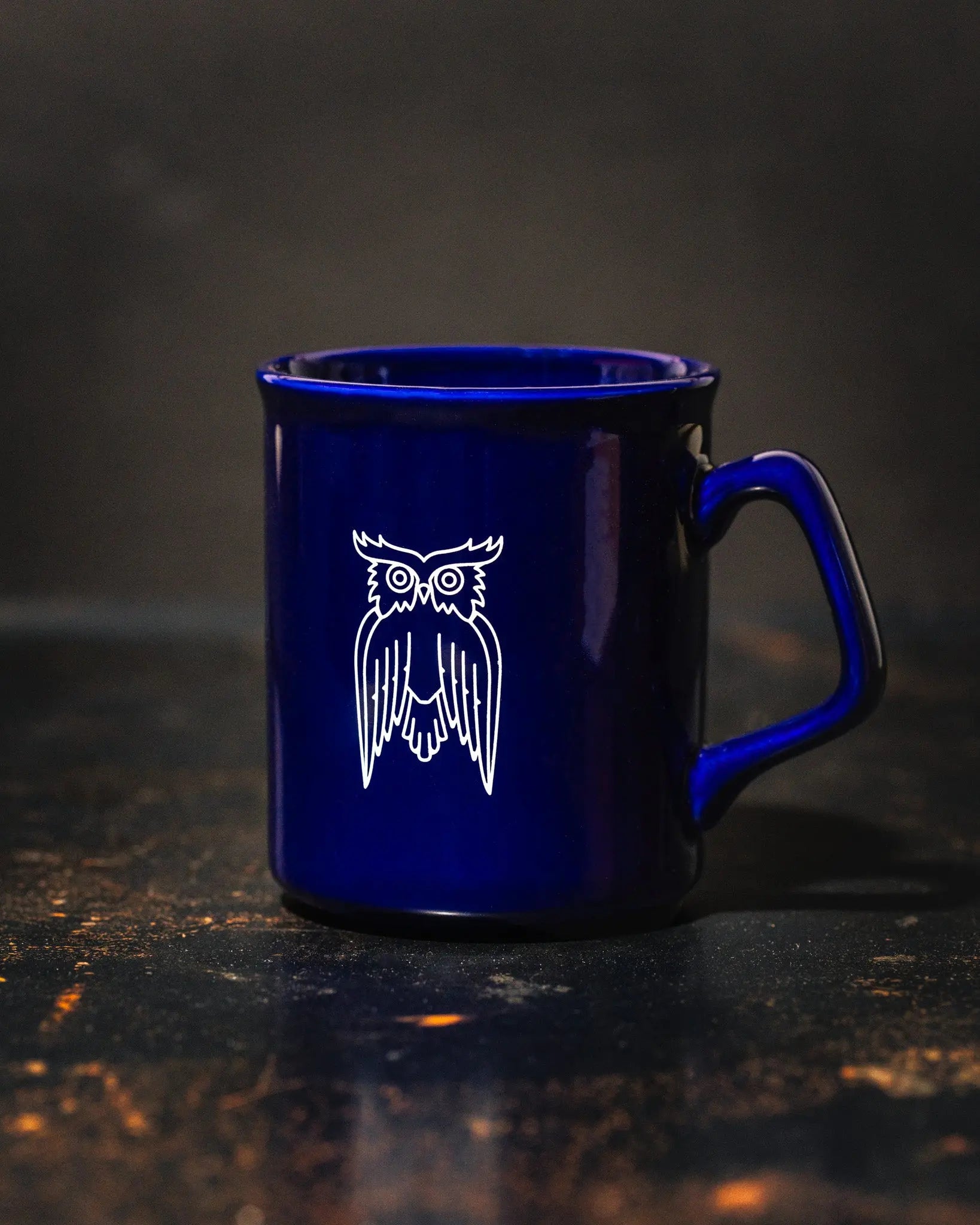 Cobalt Owl Mug - 10 oz. James Coffee Co.