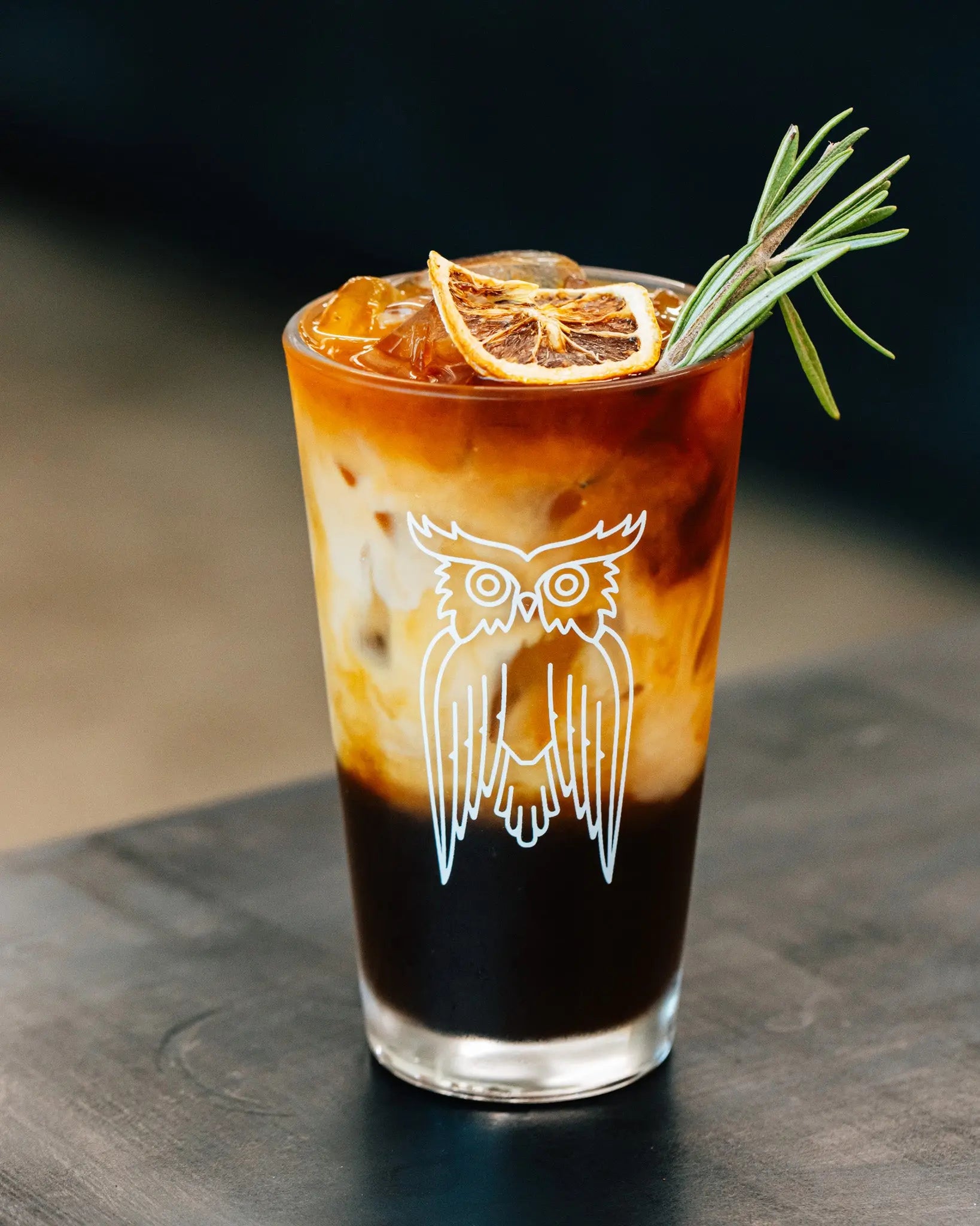 Owl Pint Glass James Coffee Co.